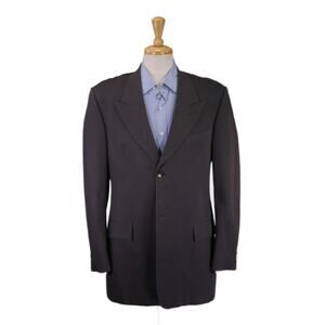 Armand Basi Barcelona Vintage Gray Peak Lapel Cotton Blazer Jacket 42L